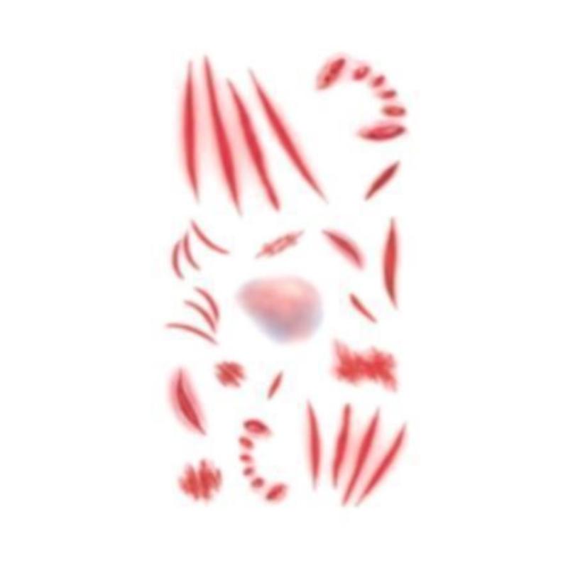 30 Pcs Halloween Face Tattoo Stickers Realistic Spider Web Bleeding Scar Design Easy Remove for Cosplay Masquerade Party