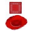 Western Hat Square Scarf Suit Adjustable Jeans Hat Beach Vacation Stylish Hat for Casual Wear and Themed Parties