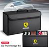 Large Car Trunk Organizer Bin Leather Storage Box Toolbox For Ferrari F430 Stradale Roma 488 Spider SF90 LaFerrari Portofino KL4