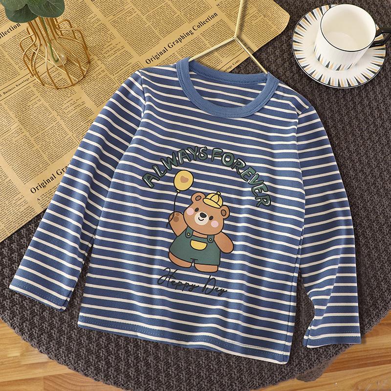 Children's Long-Sleeve T-Shirt Base Layer Warm Top Kids Spring Autumn Winter Styles Pullover Sweatshirt Outerwear Base Layer