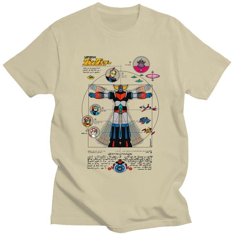 Custom UFO Robot Goldorak Grendizer Tshirt for Men Short Sleeve T Shirt Cool Tshirt Slim Fit 100 Cotton Tees Gift