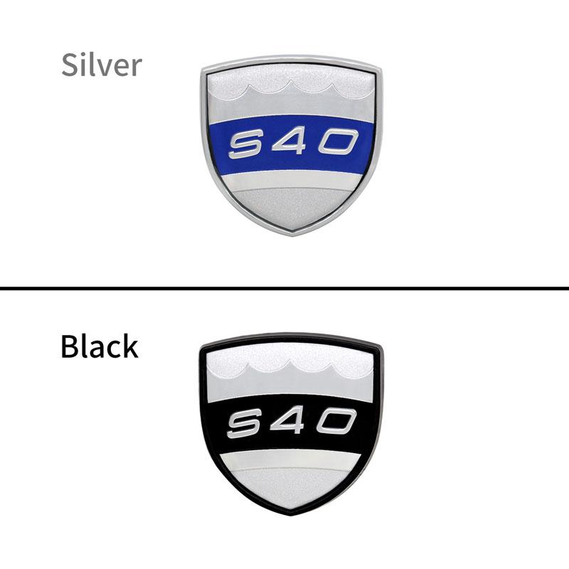 

3D Metal Chrome Car Fender Sticker Side Emblem Badge For Volvo V40 V60 S90 V90 S60 S80 XC60 XC40 S80L Logo Auto Accessories black