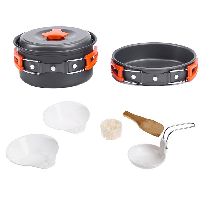 Popular Portable Camping Cookware Set: Aluminum Teapot & Cookware for 2-3 People