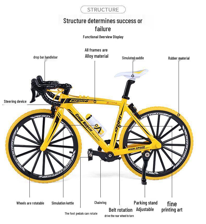 1:8 Scale Alloy Bicycle DIY Assembly Model - Cross-Border Exclusive