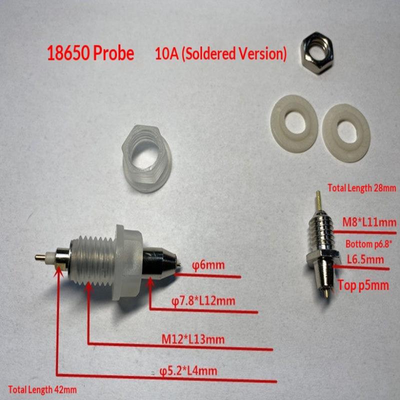 Supporto di prova per 18650 Sonda Tester di resistenza interna Accessori Armadio divisorio per batterie Sonda di prova per batterie