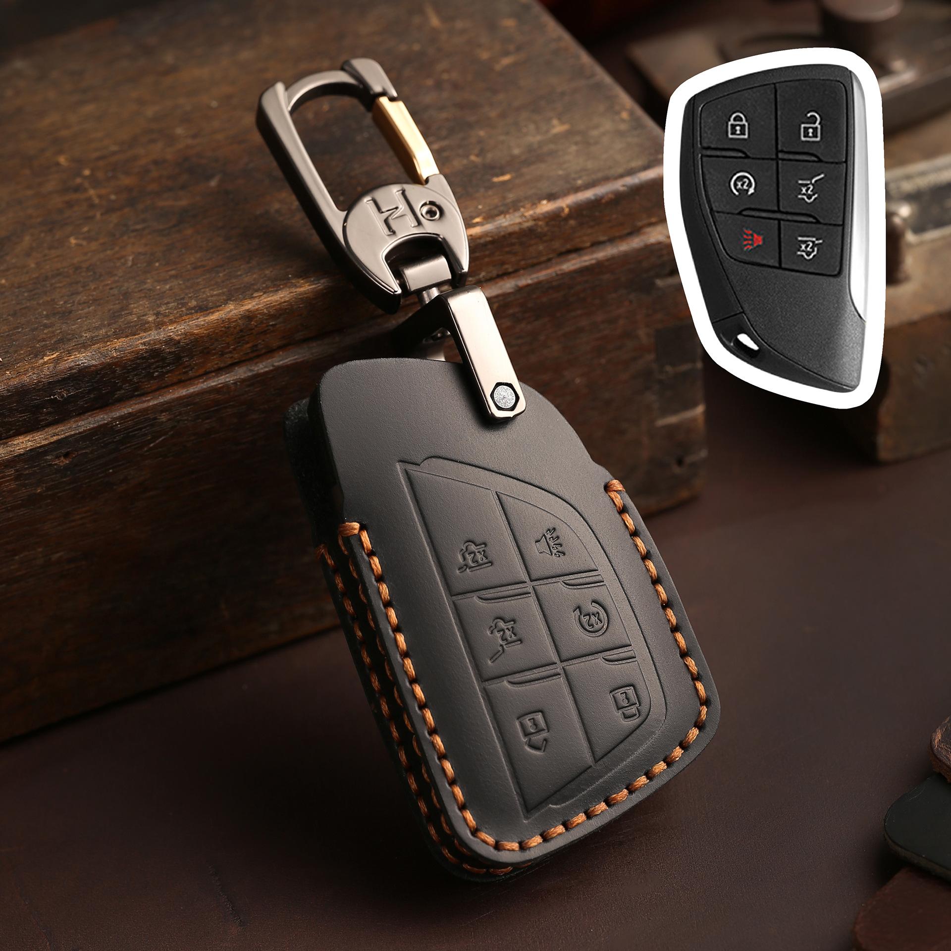 

Car Key Cover Case for Buick Envision GMC Yukon XL Denali Chevrolet Suburban Tahoe 3/4/5/6 Buttons Remote Keychain Accessories