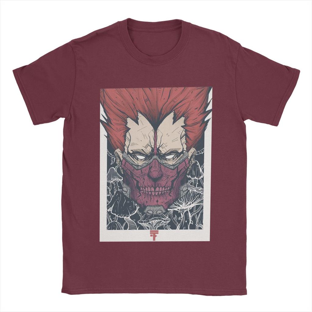 Men's T Shirts Anime Vintage Tees Short Sleeve Round Collar T-Shirts Pure Cotton Printed Tops