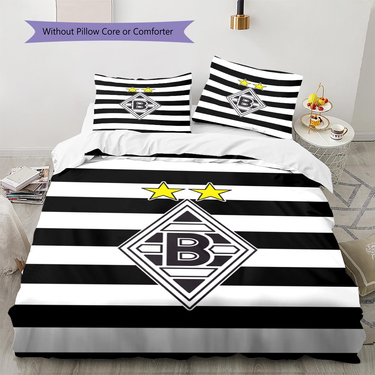 

Borussia Mönchengladbach Pattern Bedding Set Quilt Cover Pillowcase Home Decor Gift (1 * duvet cover + 2 * pillowcase, without core) 135x200cm