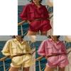 Set Casual da Donna in Cotone e Lino a Maniche Corte con Pantaloncini per Estate e Primavera