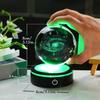 Qianwei 3D Laser-Etched Galaxy Crystal Ball 80 Mm with LED Base (Ambient Light & Decor)