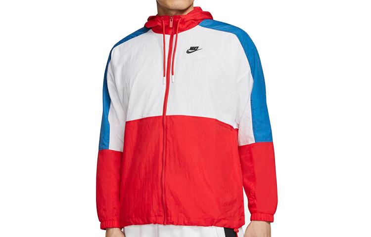 Nike Jackets Men s University Red/White/Industrial Blue Stand Collar Moderate Other CJ4561-657 XL