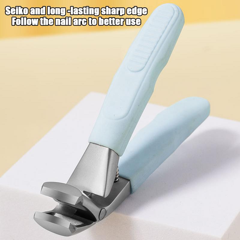 Toe Nail Clippers Stainless Steel Wide Jaw Opening Nail Clippers Toenail Clippers Heavy Duty Angled Head Anti-Splash Nail Tools