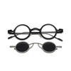 High Quality High End Designer Style Retro Trendy Alloy Metal Round Shaped For Both Male Men Female Sun Glasses