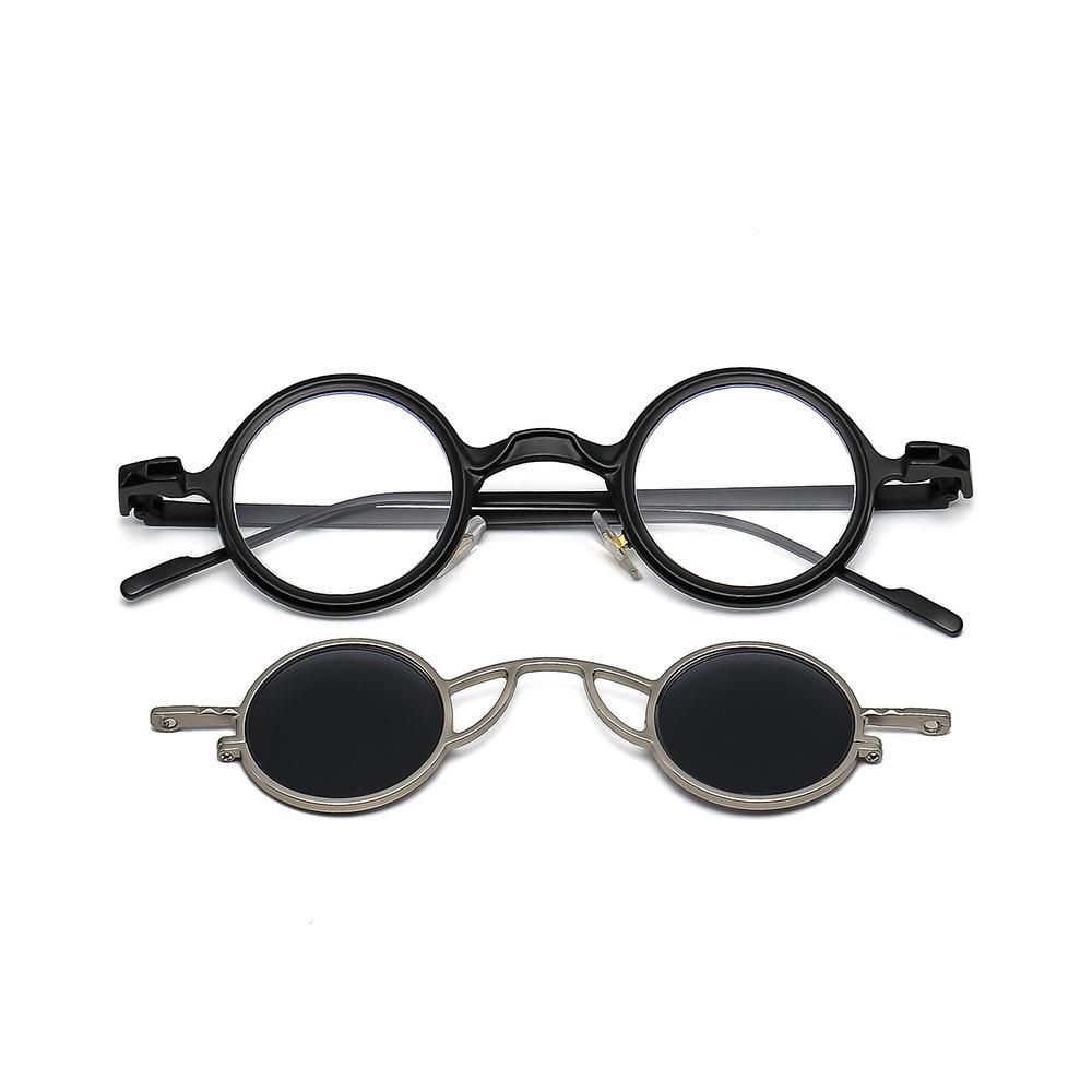 High Quality High End Designer Style Retro Trendy Alloy Metal Round Shaped For Both Male Men Female Sun Glasses