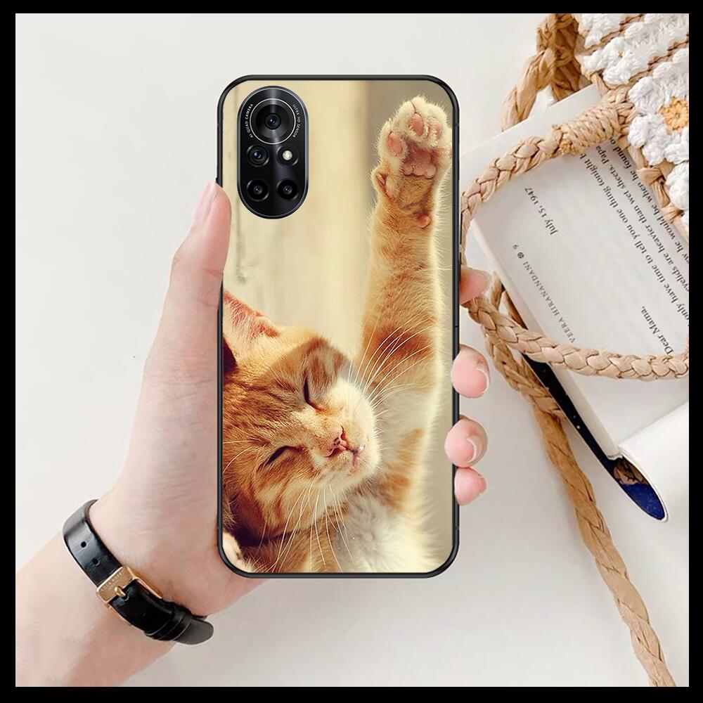 

Прозрачный чехол для телефона с забавным мультяшным котом для Huawei Honor 20 10 9 8A 7 5T X Pro Lite 5G, черный чехол Etui Hoesjes Comic Fash design Honor 7A