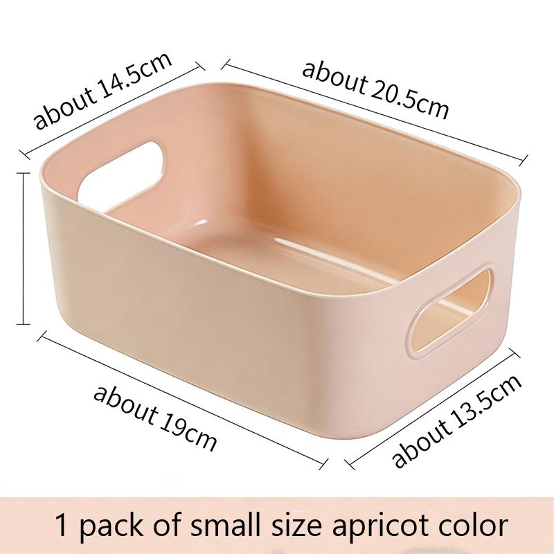 

Multi-Size Plastic Storage Bins With Handles Stackable White Organizer Boxes For Home Kitchen & Bathroom