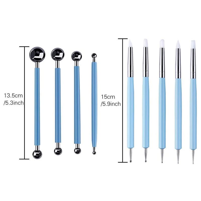 Exclusive Pottery Sculpting Tools: Steel Ball Rod & Silicone Pen Carving Set