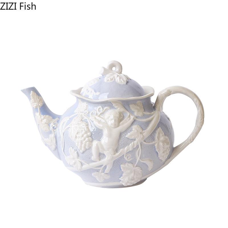 Engelfiguren Relief Keramiktasse&Untertasse Teekanne Esstisch Kaffeetasse Milchbecher Nachmittagstee Teetasse Fruchtsaftbehälter