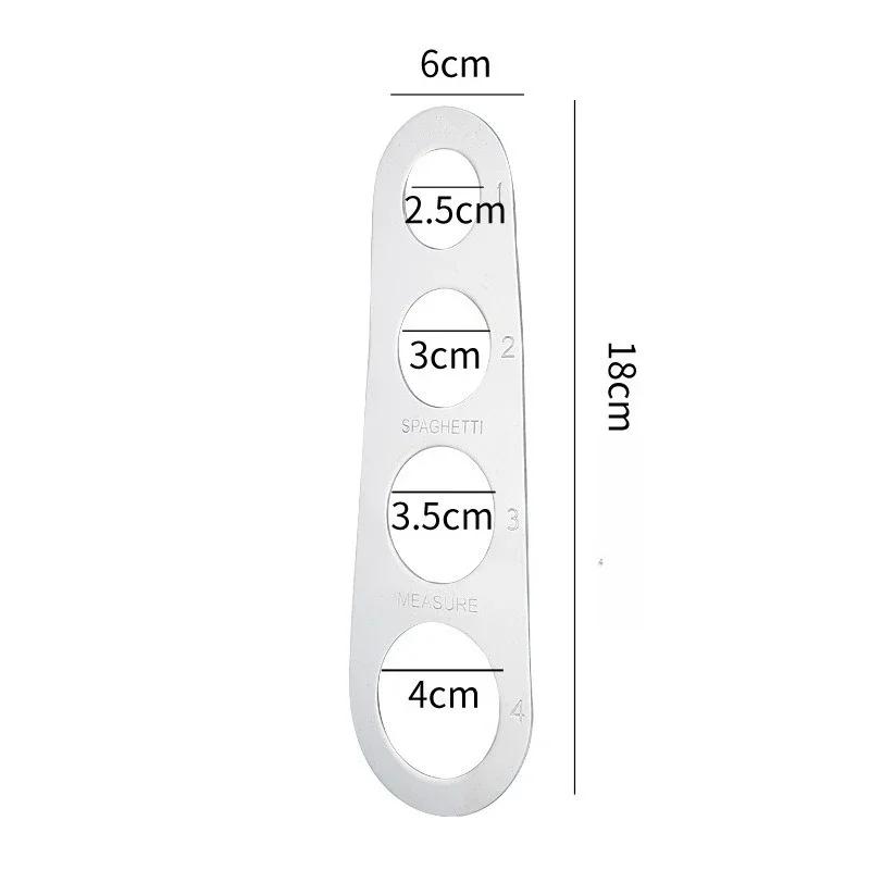 Mått för pasta och nudlar i rostfritt stål Kökstillbehör 1 st 4 hål Spaghettimått Italienska pastatillbehör