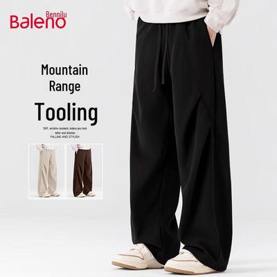 Baleno Men's Chenille Loose Straight-Leg Casual Pants