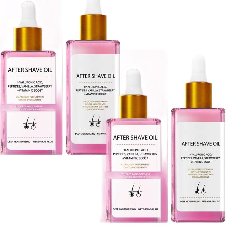90ML 1/2/3PC Strawberry Vanilla Scent After Shave Oil Deeply Hydrate Intense Exfoliation Shaving Care Oil Relieves Dry Skin Care