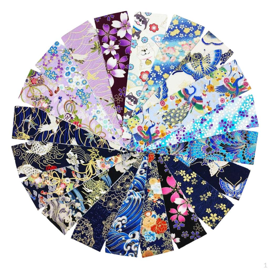 20 Pieces Cotton Bundles for Quilting in Japanese Styles DIY Projects