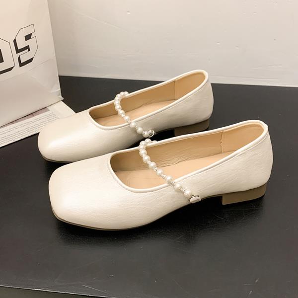 Fashion Square Toe Shoes Woman Flats Modis Dress Summer New 2025 Mary Janes Shoes Woman 2025 Modis Square Toe Female Footwear New Cute S