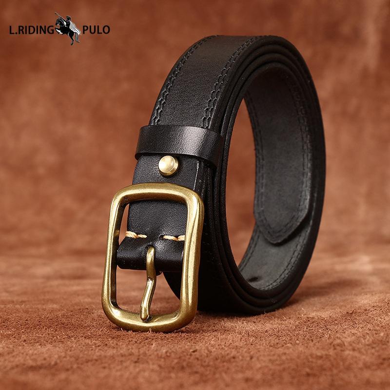 Retro Lady Style Belt for Women, Top Layer Cowhide, Retro Fashion, Versatile Denim Leather Belt