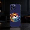 Koi Carp Fish Yin Yang Art Phone Case For iPhone 17,16,15,14,13,12,11 Plus,Pro,Max,Mini Silicone Black Soft Cover
