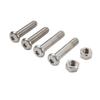 GZYF Rear Shock Mount Bolt Absorber Nut Screw Steel Silver