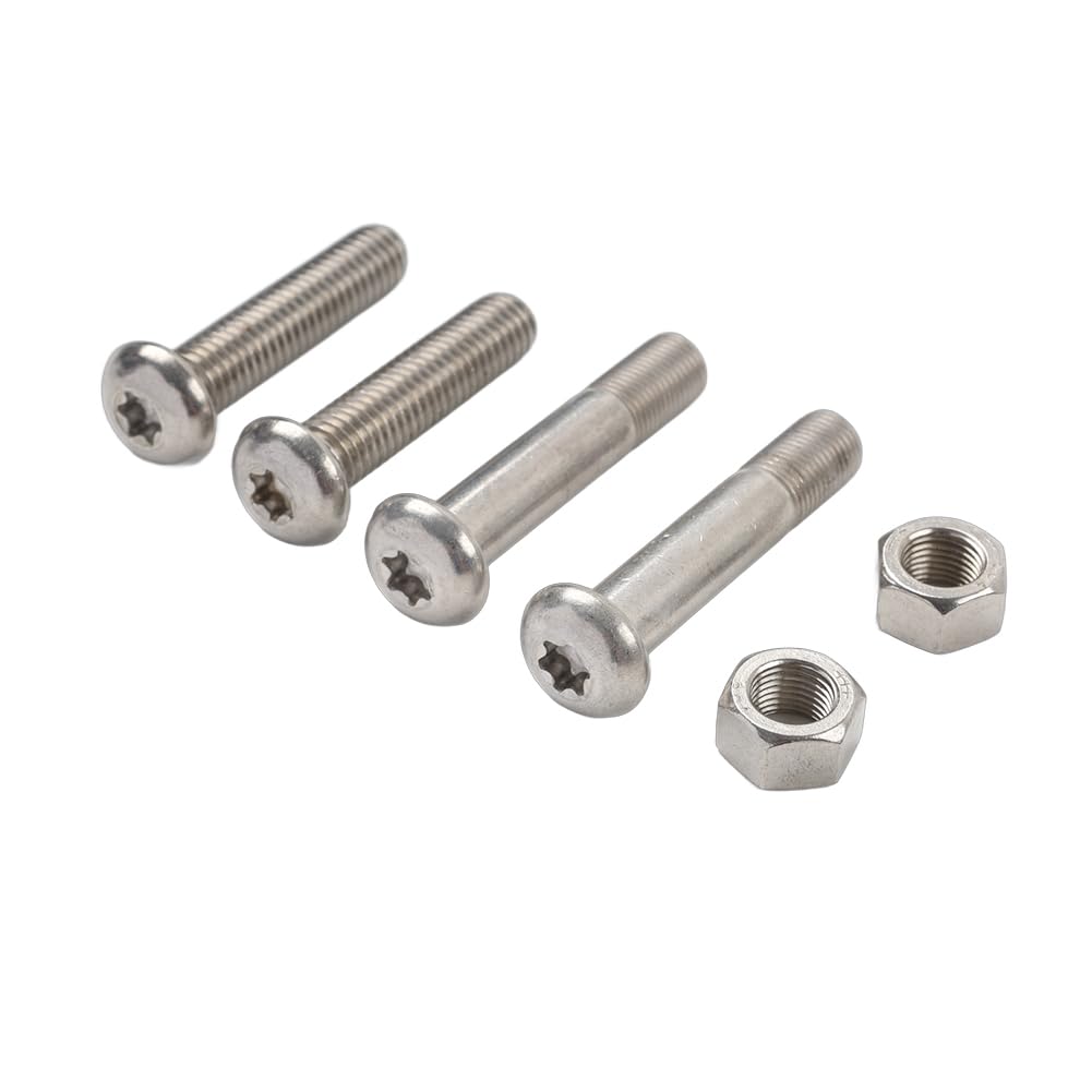 GZYF Rear Shock Mount Bolt Absorber Nut Screw Steel Silver