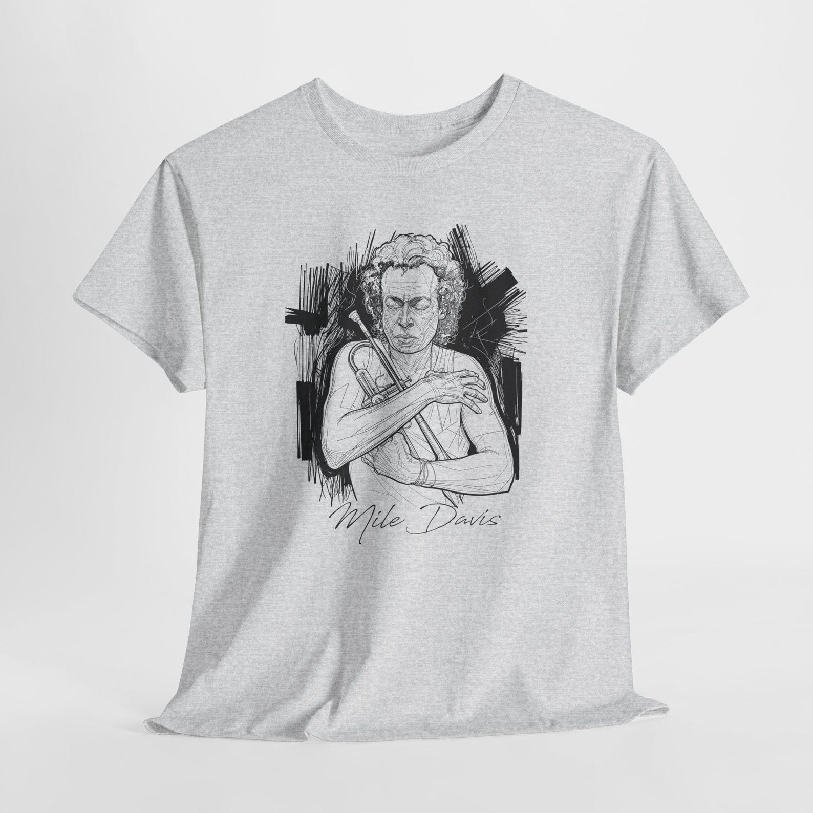 Miles Davis Sketch Portrait Tee | Jazz Music Legend Graphic 3XL