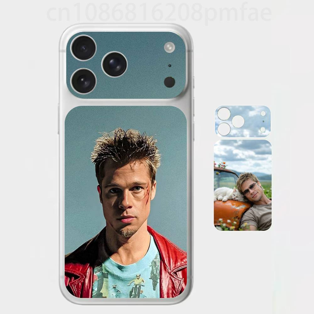 Actor B-Brad P-Pitt Premium Skin Wrap for iPhone 17 Pro/Max, Back Frame Camera Protective Decal (Not Case)