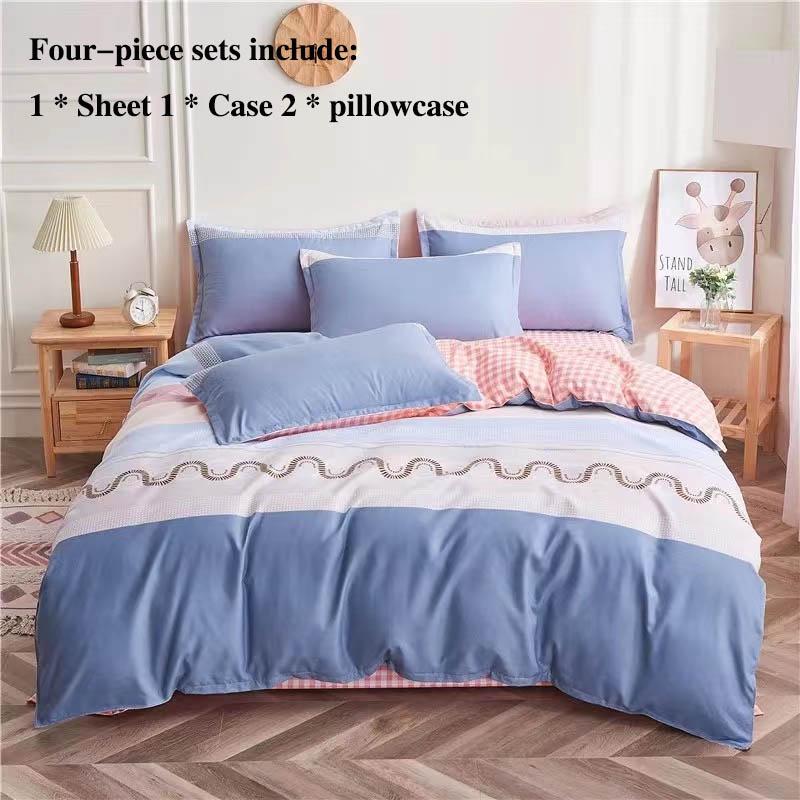 Lenzuola a quattro pezzi da letto erano infilate in un set di maniche 1,8 metri 2 metri letto stile Qingxianjie biancheria da letto per la casa