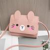 Cute Bunny Ear Crossbody Bag for Women - Pink Shoulder Purse with Adorable Rabbit Design, Compact Coin Handbag for Daily Use & Travel