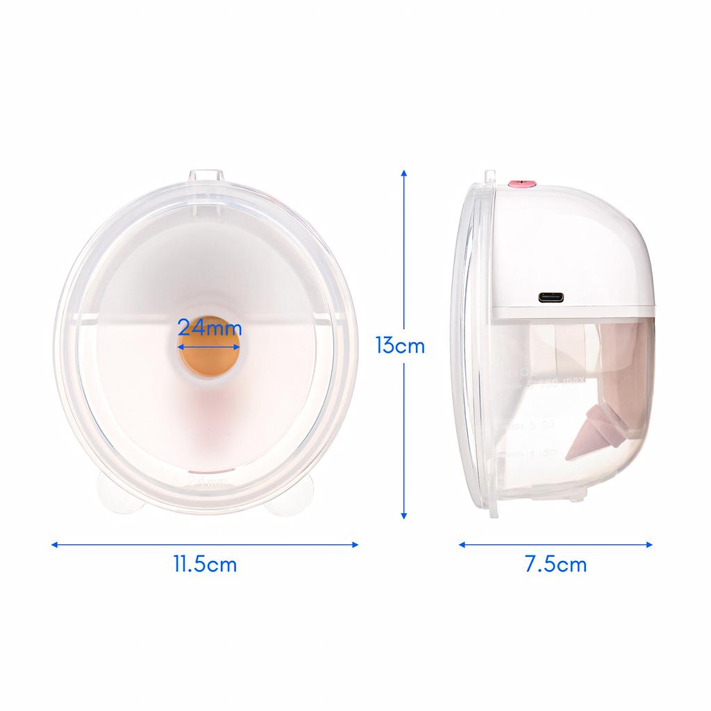2pcs Wearable Hands Free Electric Breast Pump Portable Invisible Silent Pain Free Feeding Pump 3