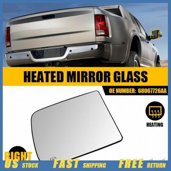 Upper Passenger Side Heated Towing Mirror Glass For Dodge Ram 1500 2500 3500 EXV