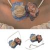 Simple Double Flowers Neckband Choker Necklace Jewelry Temperament Sweet Neck Chain Women Clavicle Chain Necklace