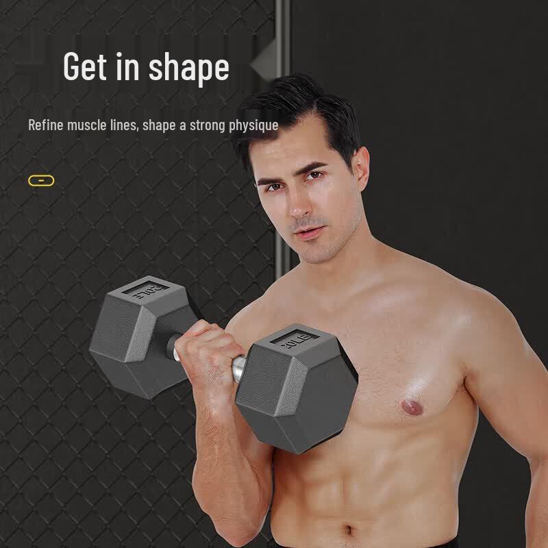 Erlangyan Rubberized Cast Iron Dumbbells