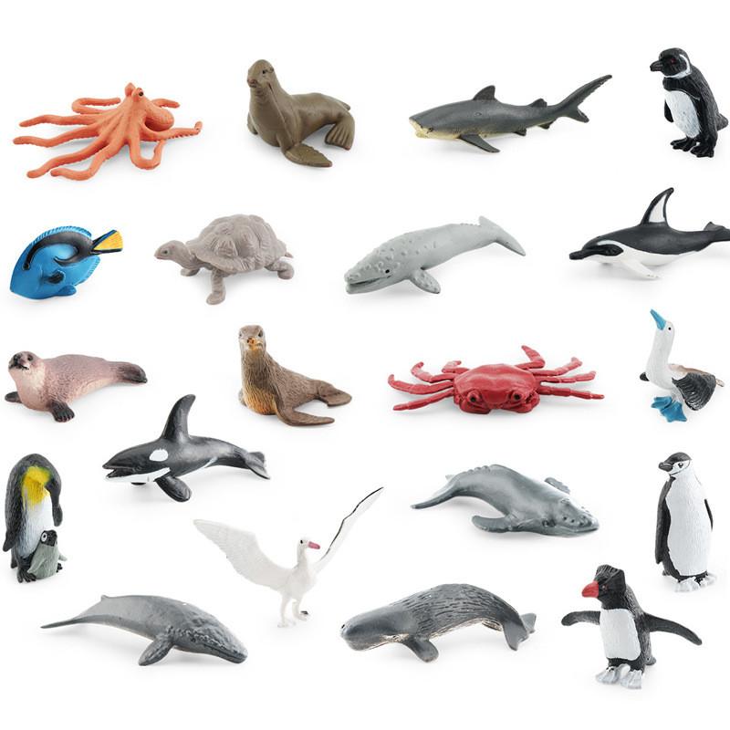 Realistic Ocean Animal Figurine Set Featuring Sharks Turtles Dolphins Penguins And Crabs For Kids And Collectors