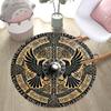 1Pc Viking theme Printed circular carpet, home door mat, outdoor travel protection carpet A12