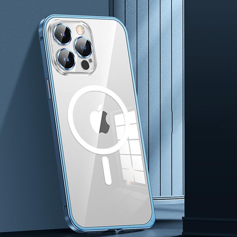 Aluminum Alloy Metal Frame Cover Lens film protection for Iphone 17 Pro Max 16 15 14 13 12 Pro Max Support for Magsafe Charging Case