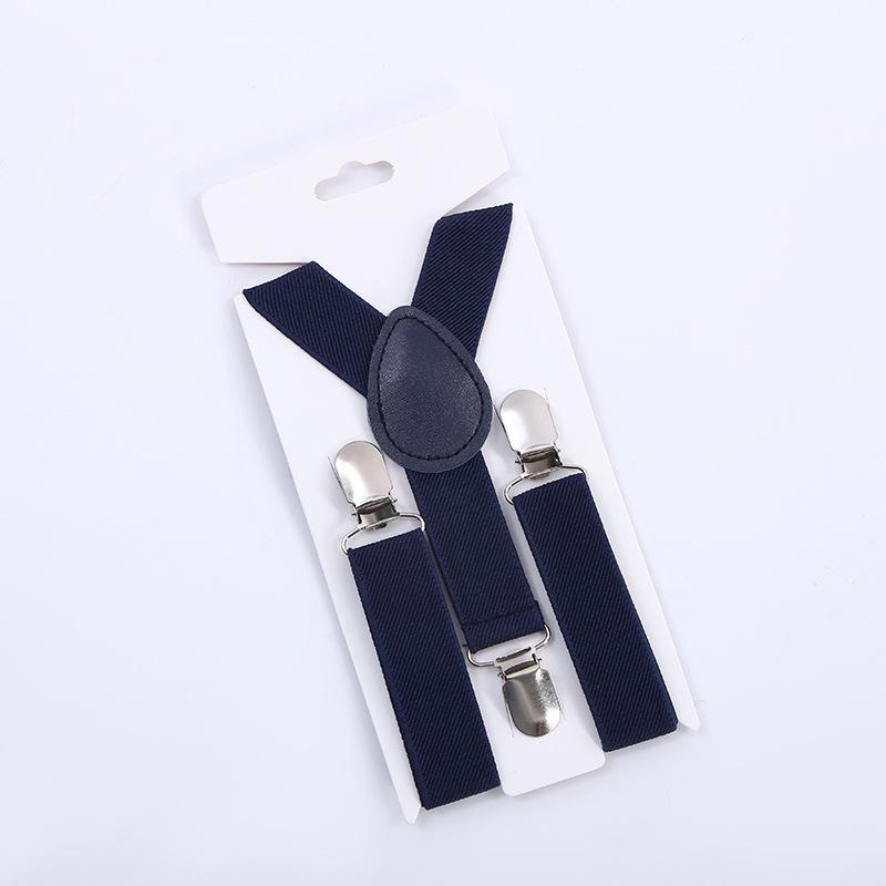 Adjustable Solid Color Children's Y-Back Suspenders with 3 Clips - Fun Candy Colors