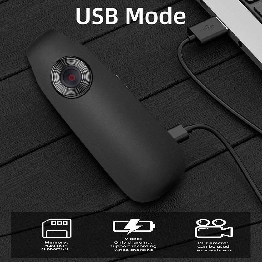 1080P Full HD Cycling Video Recorder with Back Clip Portable Law Enforcement Recorder Motion Activate Loop Recording Camera