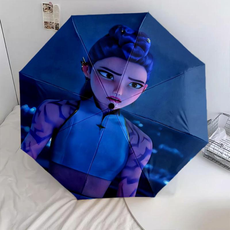 Ink: Mystical Tattoos Glow Night Folding Umbrella Suitable for All Seasons Suitable for All Seasons Umbrella Gift Sun Umbrella