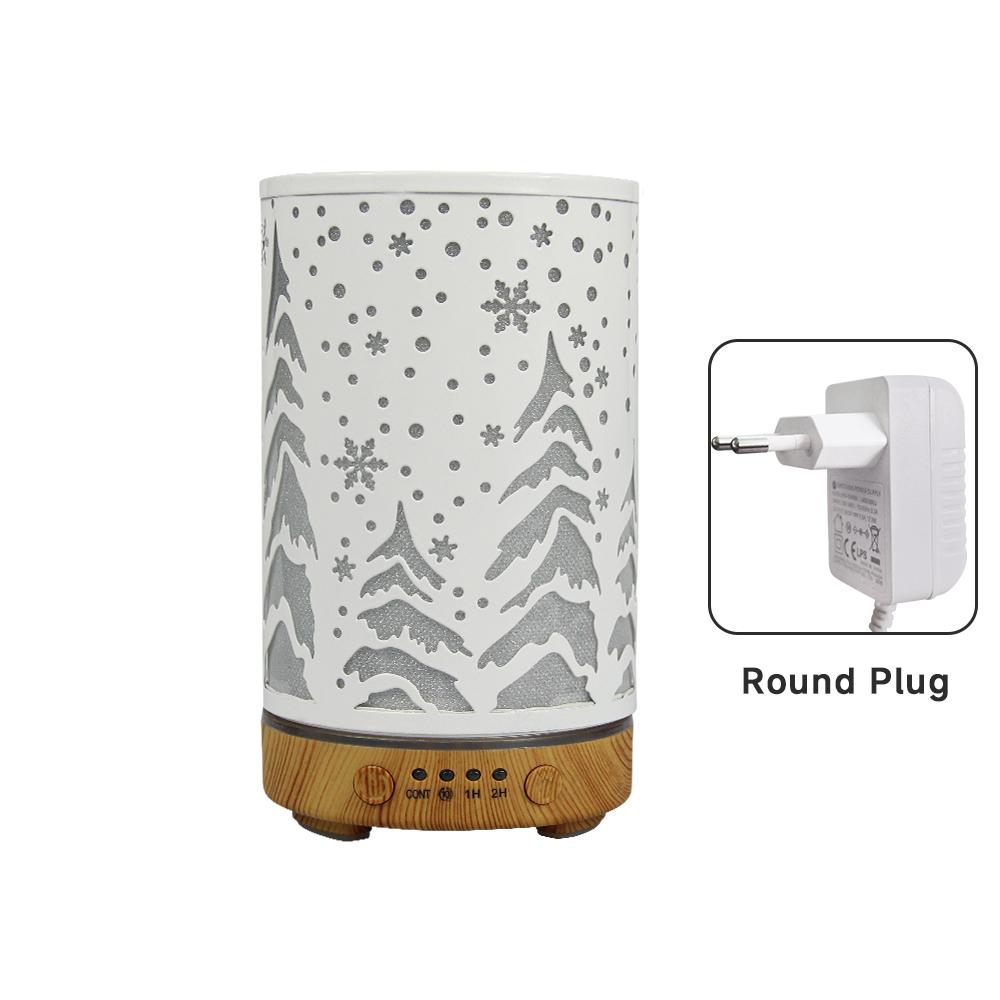 Ultrasonic Air Humidifier 100ml Timing Function Aroma Diffuser Hollowed-out Tree Humidifier Room Scent Diffuser with LED Lights