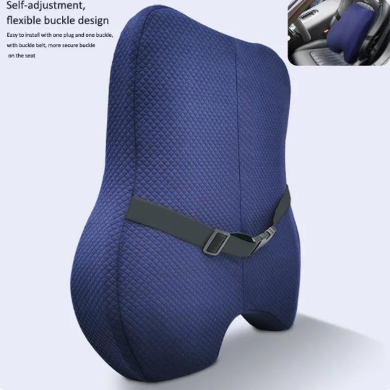Memory Foam Seat Cushion Waist Back Support Pillow Set Orthopedic Ergonomic Coccyx Relief Hip Lumbar Pad for Office Chair Car