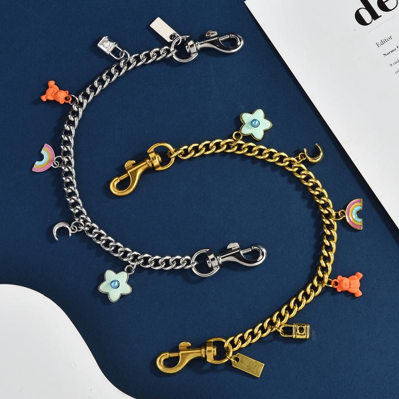 Versatile Metal Purse Chain Strap For Women Trendy Handbag Shoulder Bag Pendant Chain Cute Bag Pendant Decoration Accessories