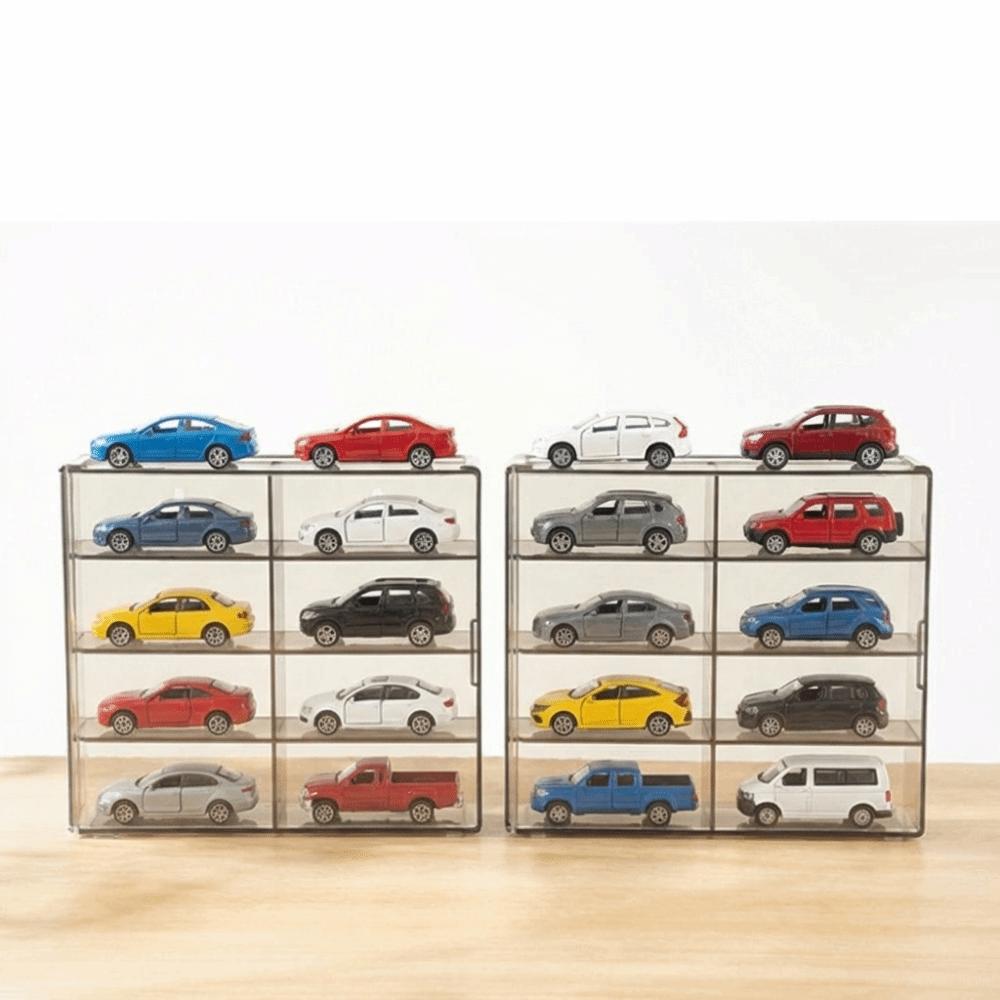 Transparent 1:64 Model Cars Display Box 8 Grids Dustproof Storage Box Wall Mounted Acrylic Display Rack for Hotwheels Cars