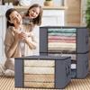 Non-woven Fabric Foldable Storage Box Transparent Window Storage Organizer Household